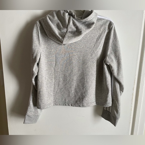 Adidas Essentials 3-Stripes Cropped Women's Hoodie - Picture 2 of 4